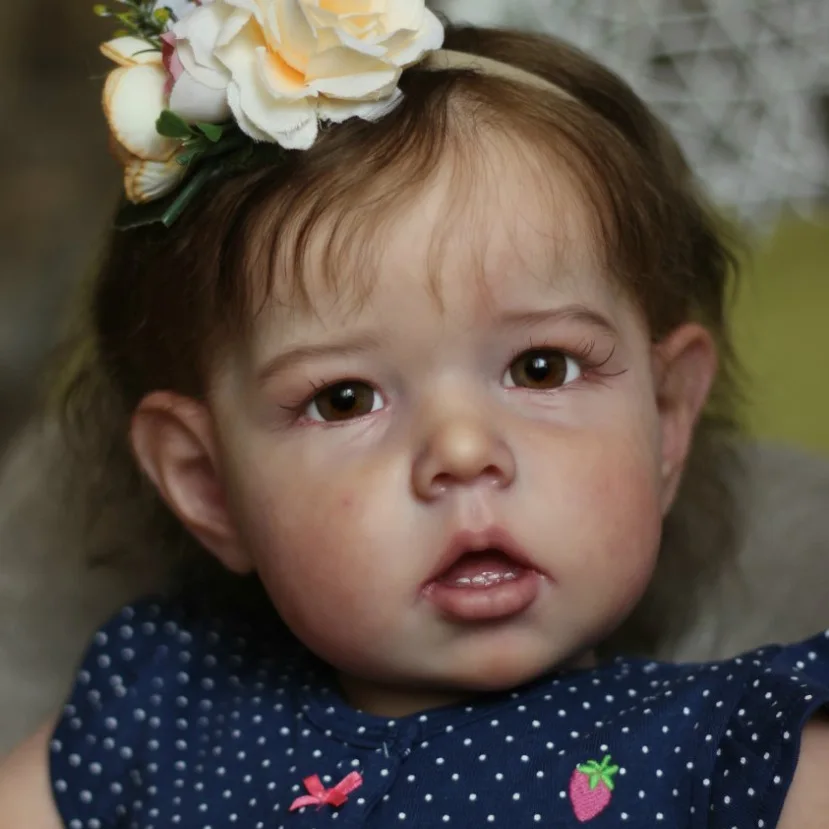 Wholesale high quality 22 inch 55cm real lovely reborn baby doll newborn realistic Cloth body silicone dolls toys for girl