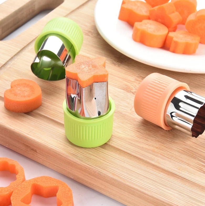 Besafe Stainless Steel Mini Fruit and Cookie Pie Pastry Stamps Mold Food Vegetable Cutter Shapes for Kids Baking