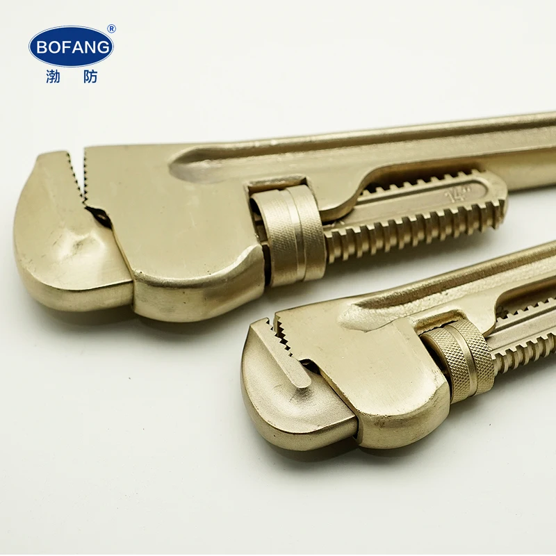 Explosion proof hand tools American pipe Wrench aluminum bronze oil gas station fire protection non sparking tools