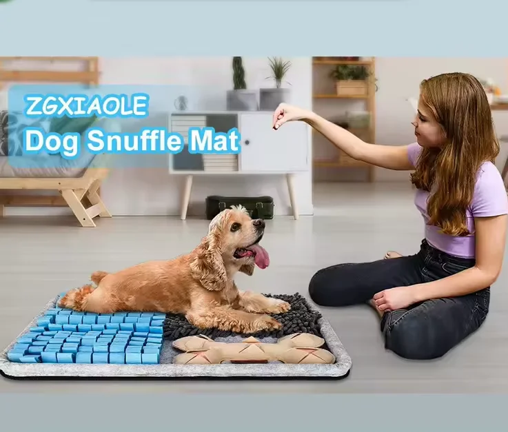 Dog Snuffle Mat 4 in 1 High Quality Pet Feeding Snuffle Mat Slow Food Sniffing Training Mats for Dogs Interactive Dog Toys
