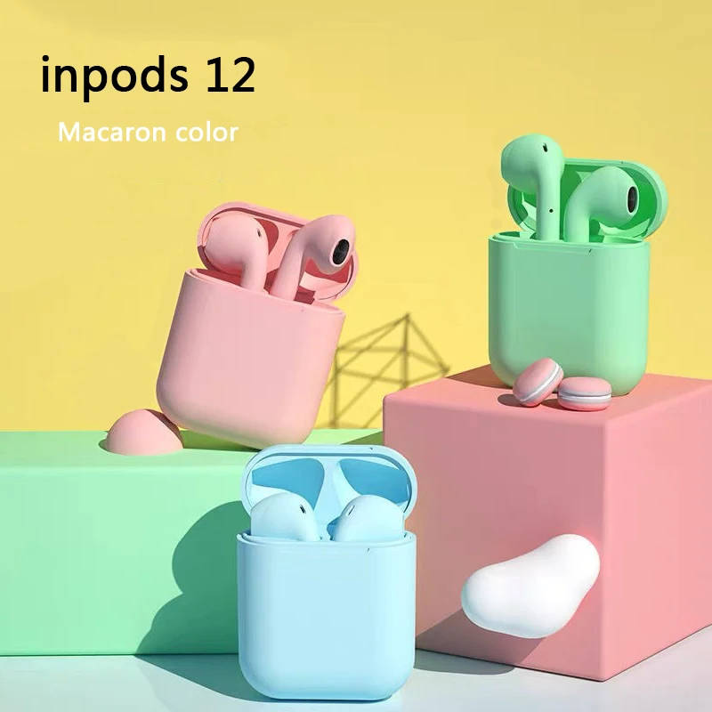  Наушники Macaron Inpods I12 мини-гарнитура 5 0 высокоточные стерео беспроводные наушники-вкладыши
