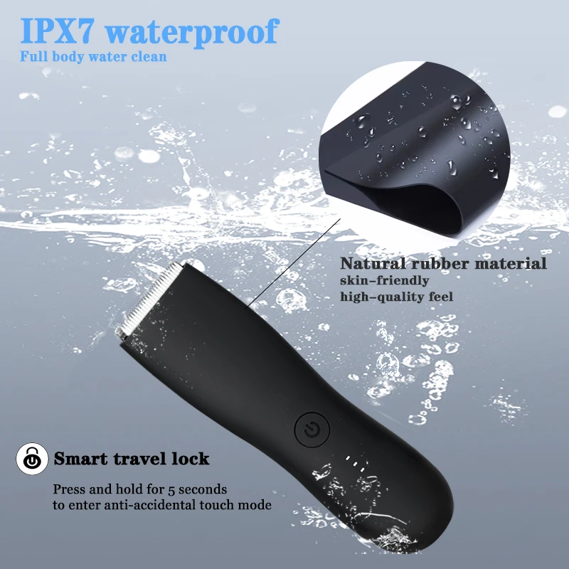 OEM Washable Electric Grooming Trimmer LED-light Hair Removal Epilator Shaver Body Groomer Beard Grooming Kit Hair Trimmers