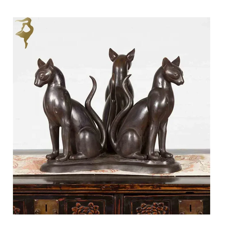 Abstract Art of Bronze horse head table base Sculpture Home Decor