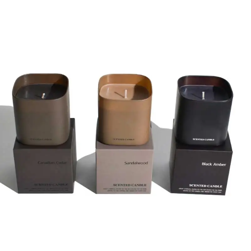 Home Decoration Bougies Kerzen Custom Private Label Ceramic Glass Jars Scented Soy Wax Candle Gift Set