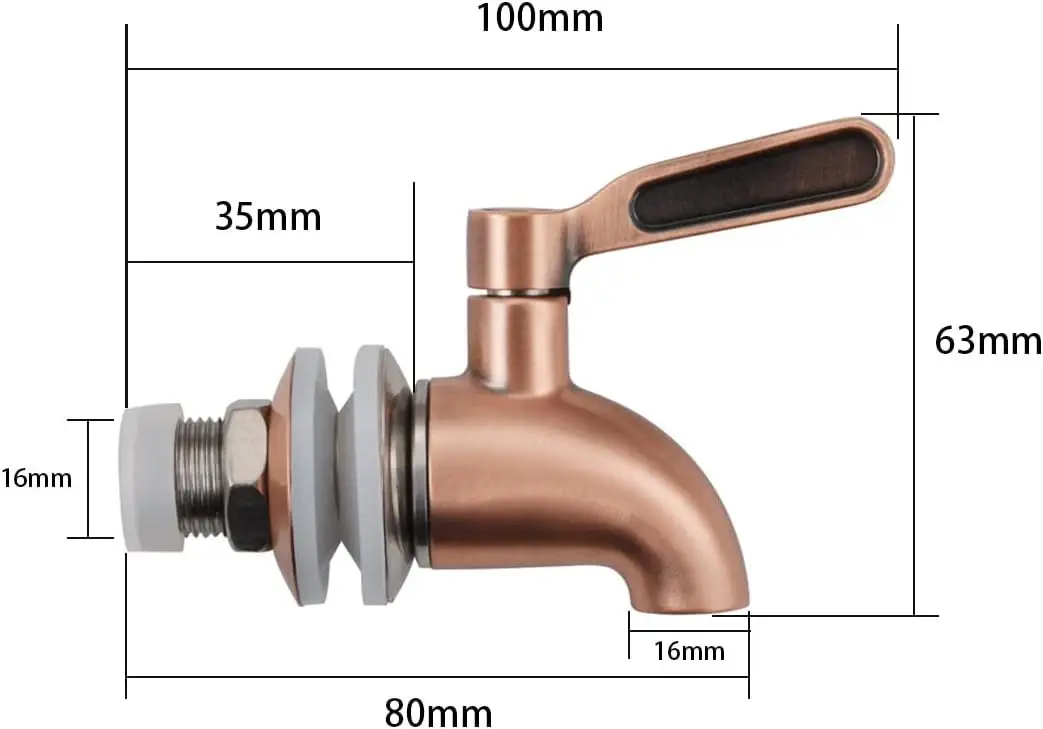 2 Piece metal Stainless Steel Juice Beer Faucet stainless Steel Juice Beer Barrel Tap multifunctional faucet