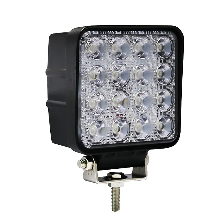 2023 wholesale 4inch LED fog light 6000K 48w square Car led work light for driving trucks Boats, tractors, Off-road light
