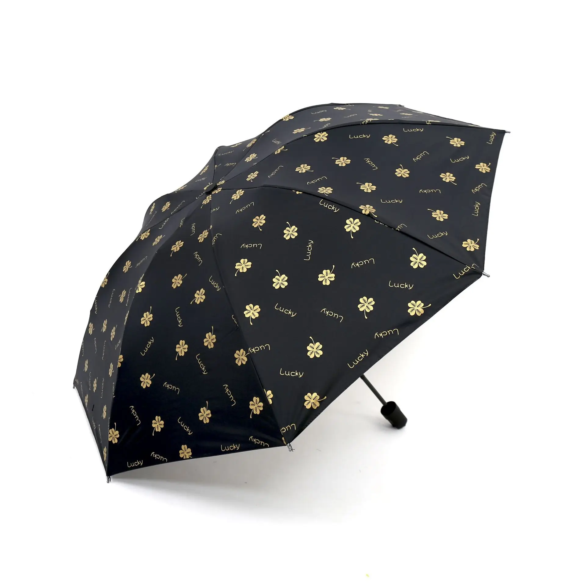 Quality Wholesale Print 3 Folding Umbrella Light Weight China Made Umbrella customized