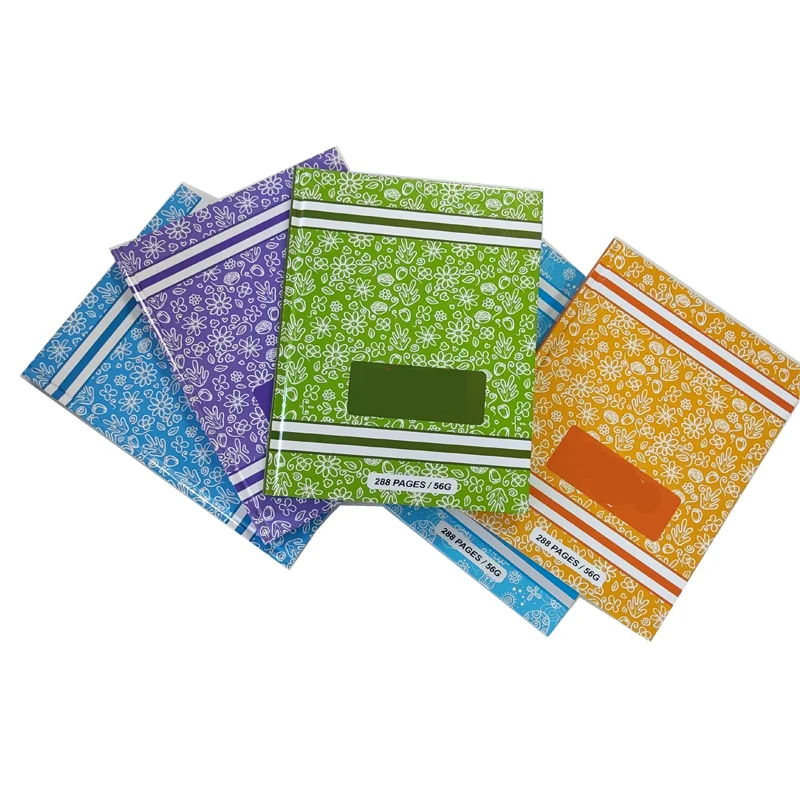 Cheap School Supplies Custom Print 288 Pages Hardcover Notebook A5 Exercise Book For Congo