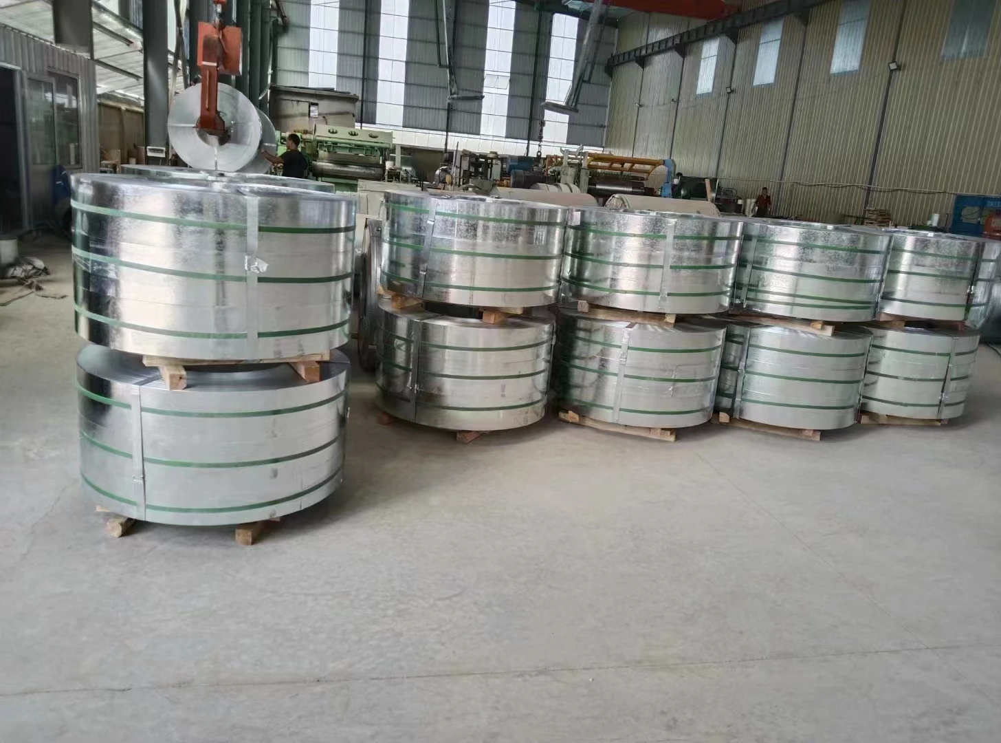 hot dipped galvanized steel strapping zinc coated packing belt 0.9x32mm bright packing belt