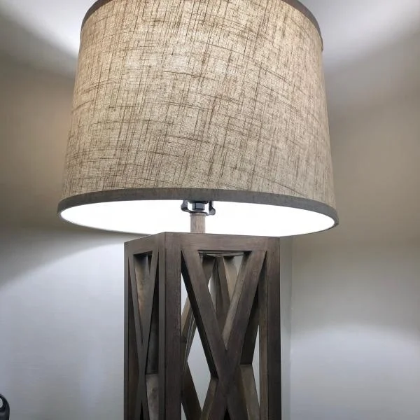 Bed Lighting Nordic Side Decoration Modern Luxury Washed Wood Brown Box Large Lamp