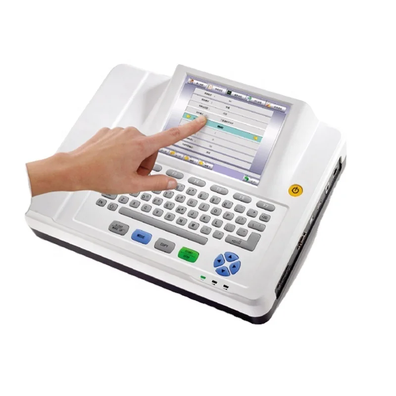 Digital portable electrocardiograph 12 channel ekg ecg machine