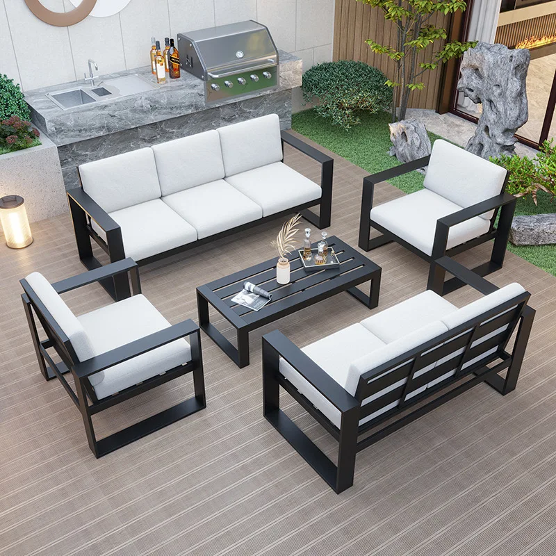 Metal Patio Couch Outdoor Modern Sectional Sale Outdoor Corner Sofa Set Metal Frame