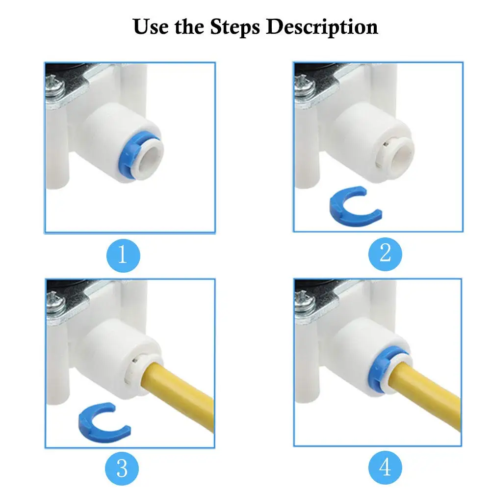 White Pom Stem Plastic Water Quick Fitting for RO Filter
