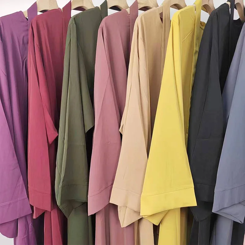 Ladies modest dresses factory Supplying Bale Used Muslim Abaya Black Nida Islamic clothing muslim dresses abaya