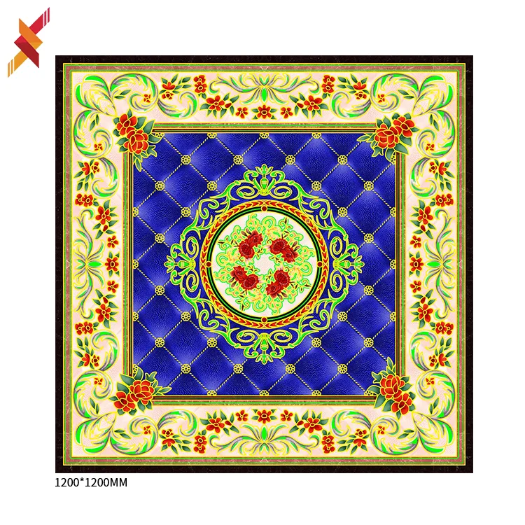 Polished golden crystal ceramic tile carpet for mid east