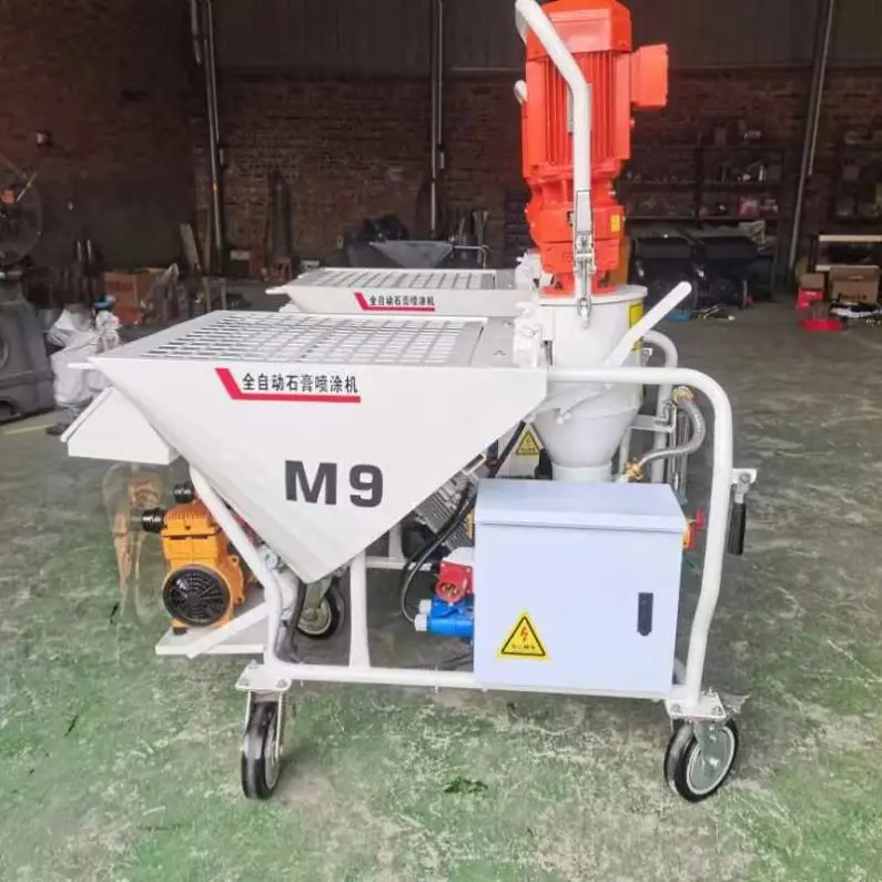 Factory Supply Gypsum Cement Plaster Rendering Machine Mortar Spraying