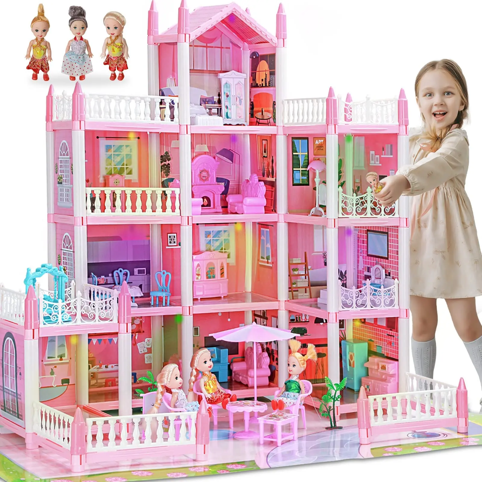 WANHUA free sample gaby doll house complete set big doll house for girls