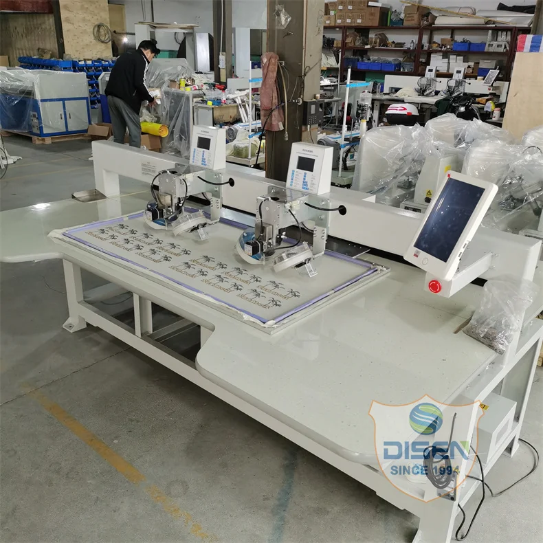 Factory Price Double Head Fabrics Automatic Hotfix Rhinestone Fixing Machine