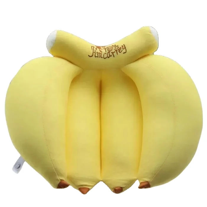 New Design China Cute Pp Cotton Stuffed Soft Fruit Cushion Banana Plush Pillow For Kids Gift