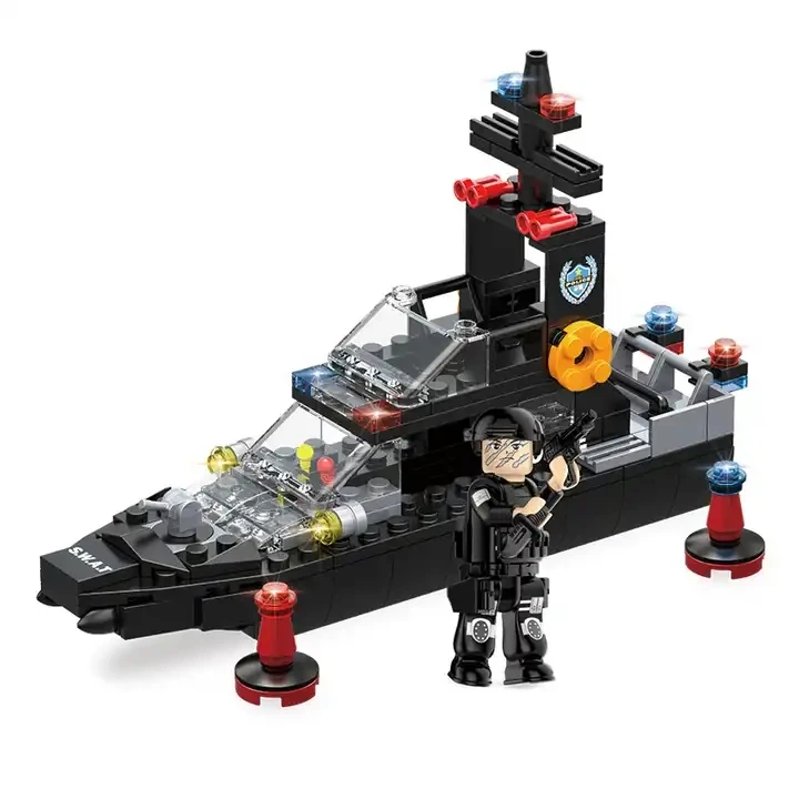 In Stock 1014 Pcs Swat Blocks & Model Building Toys Police Car Building Block Toy Helicopter Toy Building Block Sets