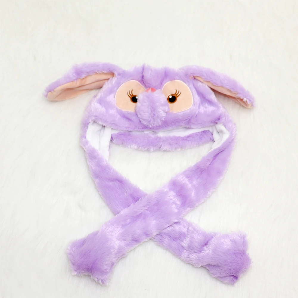 Soft Hand Pinching Plush Moving Gift Funny Toy Girls Cartoon Rabbit Ear Jumping Up Baby Cute Bear Winter Women