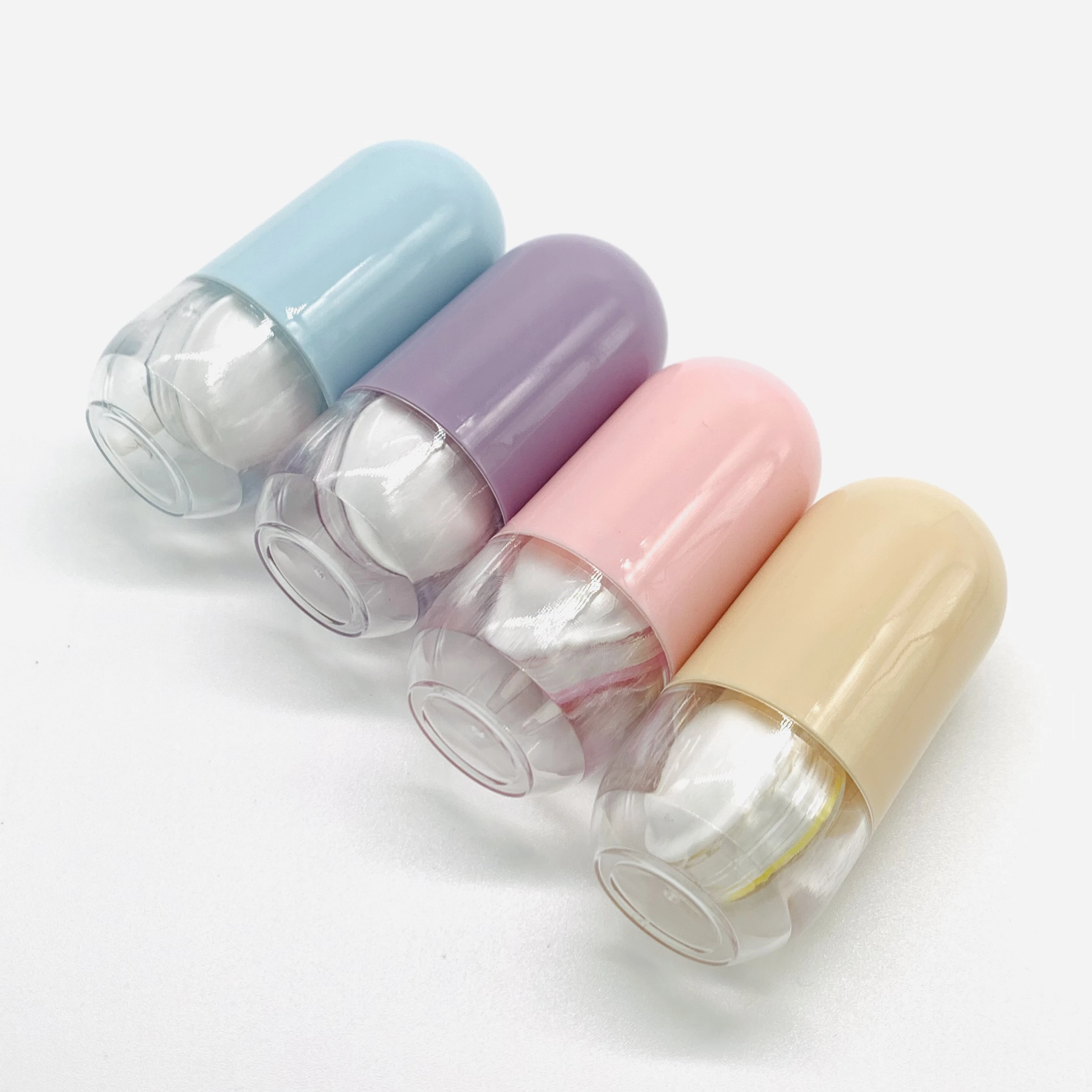 2021 капсулы Пользовательский логотип полностью прозрачный косметический чехол для контактных линз