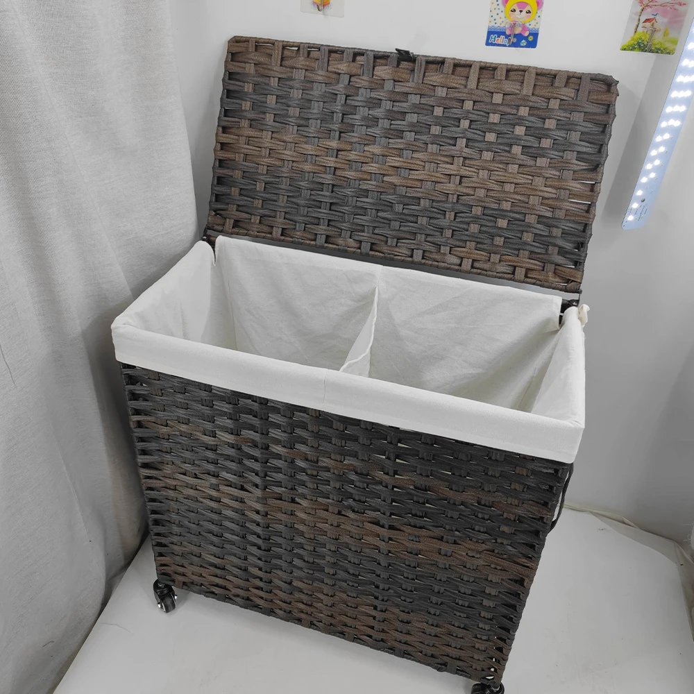 JY PP PE Laundry Basket Compartments Rolling New Pop Up Kids Large Round Baby Shelf On Cllapsible Foldable Laundry Basket