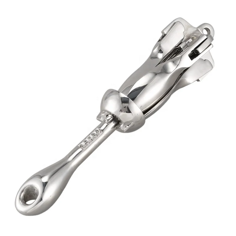 High Quality Manufacturer 316 Stainless Steel Marine Grapnel Anchor Folding Boat Anchor For Yacht