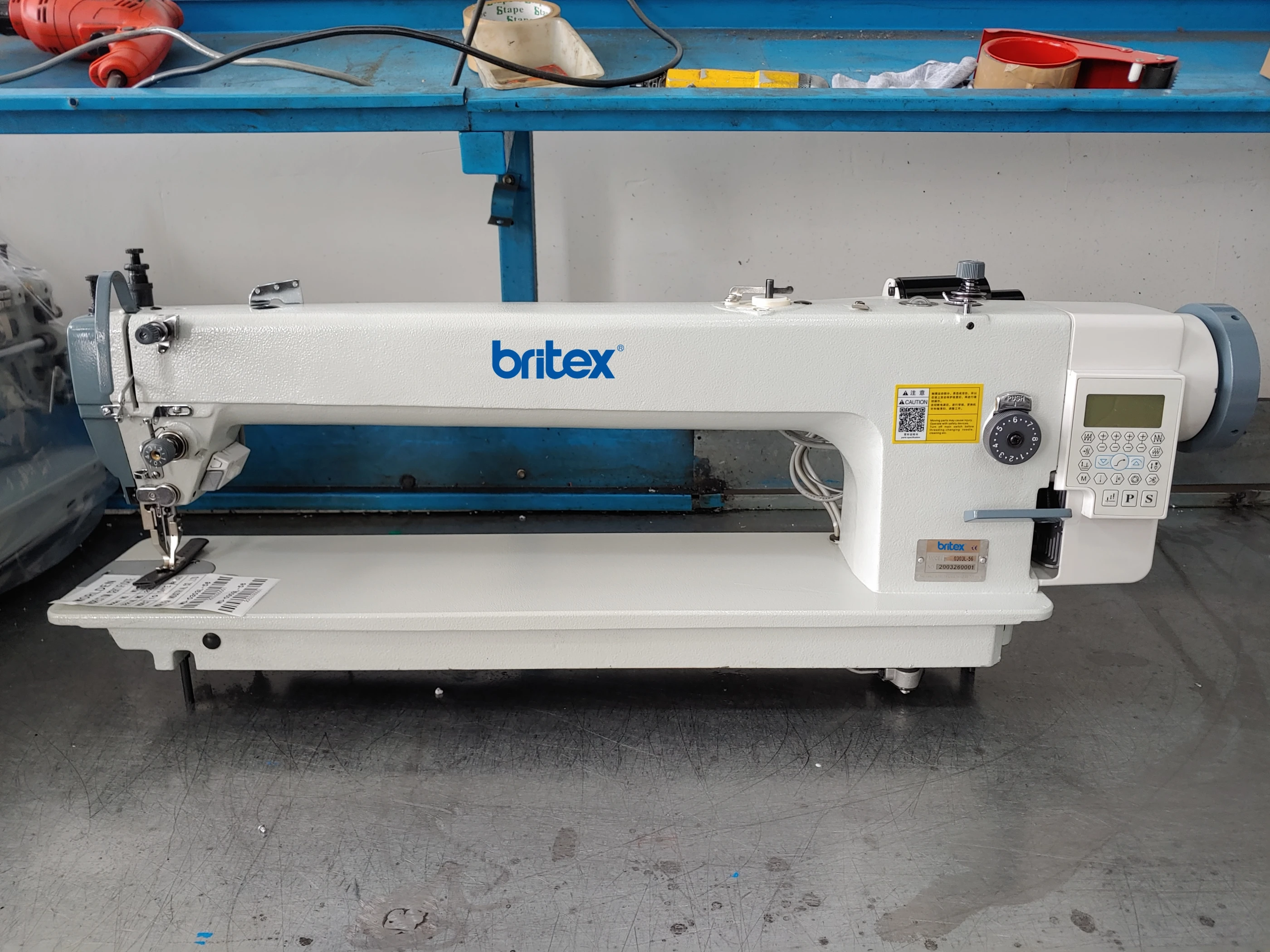 BR-0303L-56-D4 Heavy duty Automatic Top and Bottom Feed Long-arm lockstitch Industrial Sewing Machine