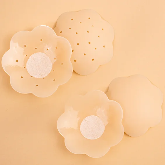sexy beauty custom pasties nipple covers wholesale self-adhesive silicone thin faux pierced nipple covers for women