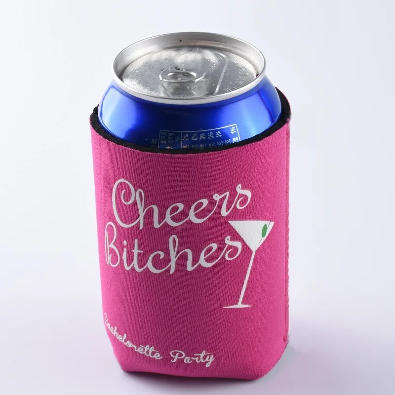 Wholesale Sublimation Printing Machine Hard Neoprene Fabric Custom Slim Can Bottle Koozy