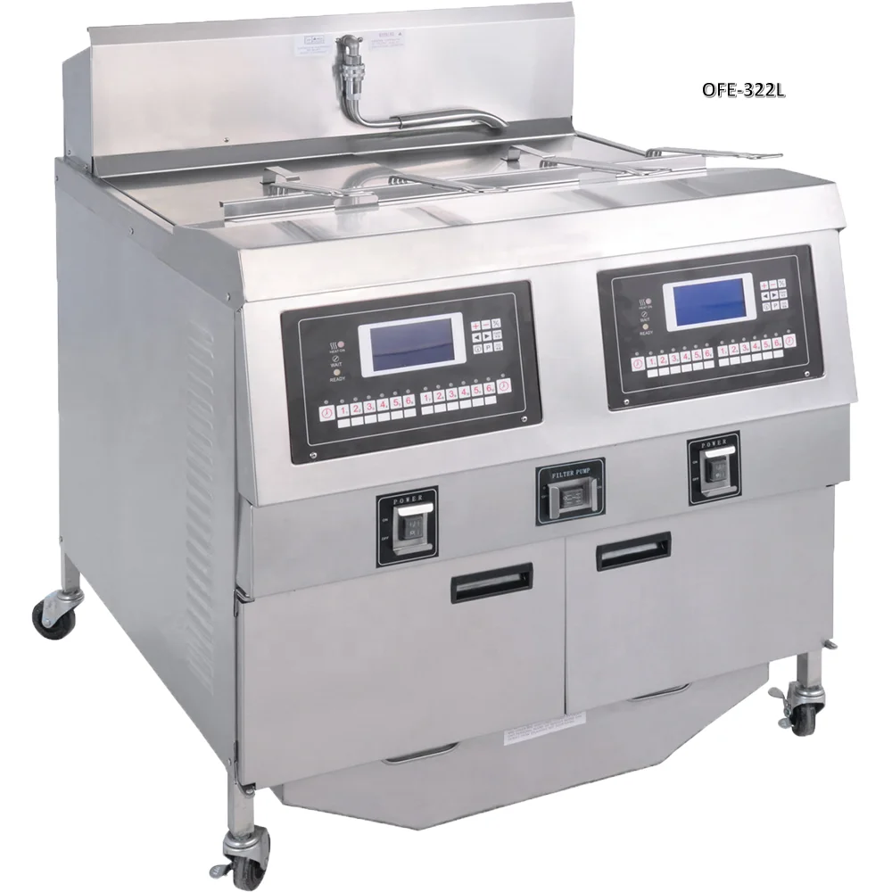 Cheap price  Newest OFE Series 2 Tank 4 Baskets 50L Electric Automatic Commercial Cooker Deep Fryer