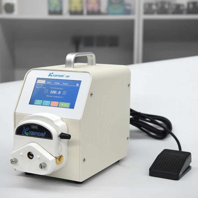 Kamoer UIP LCD display touch screen control high flow rate 3 operating modes servo motor Precision peristaltic pump