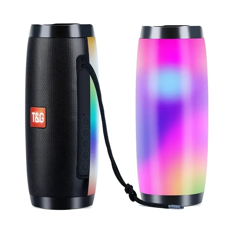 Wholesale TG157 led flashing bt speaker 1200mAH full range hybrid vibration sound waterproof portable outdoor wireless speaker