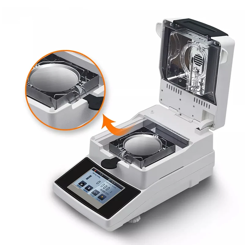 WEIAI Touch screen tea moisture meter 110g 0.001g Automatic Halogen Heating Tester grain feed food plastic moisture analyze