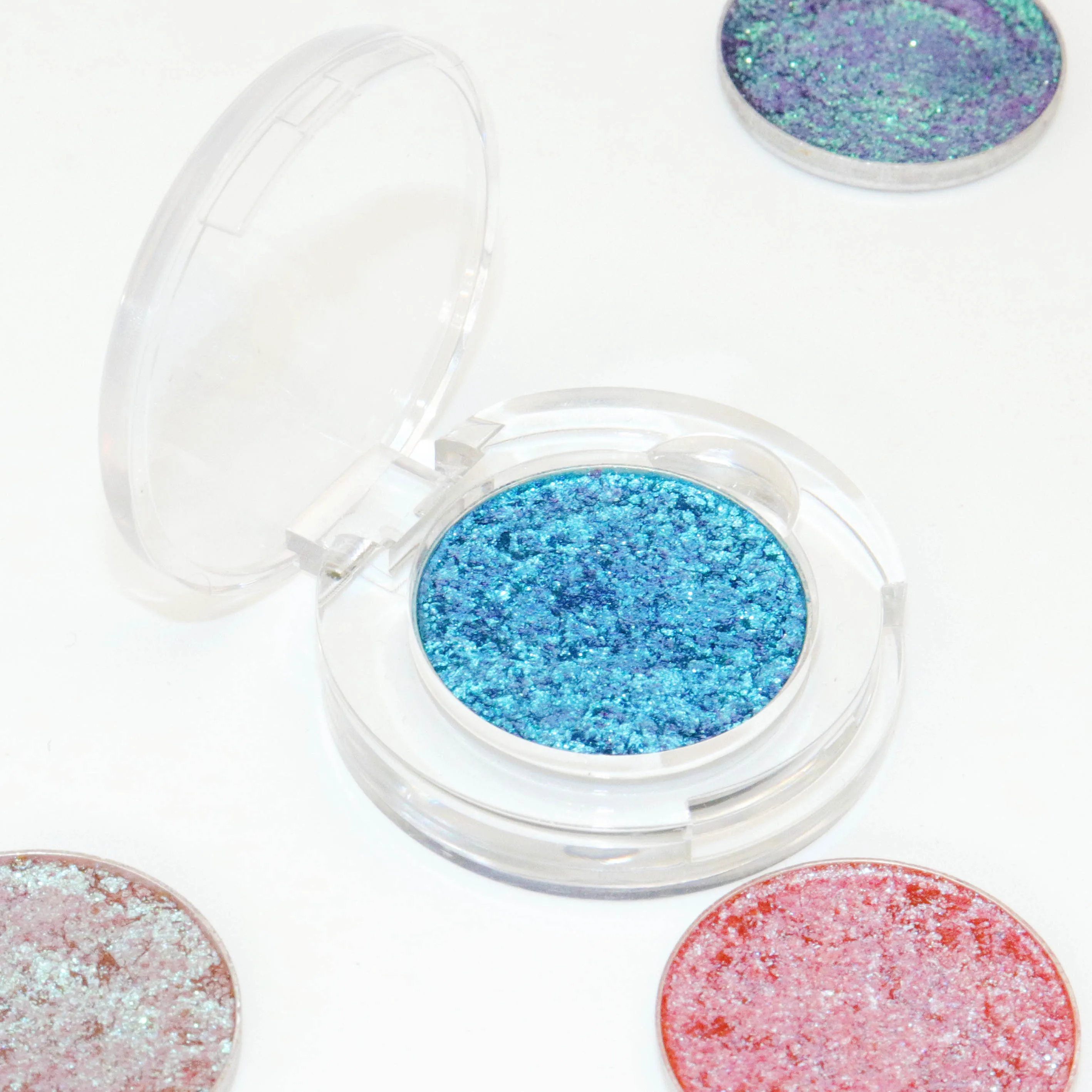 26mm High Quality Vegan Eyeshadow Single Duoocharming Luminous Shimmer Eye Makeup Dry Powder Fair Dark Deep Chameleon Duochrome