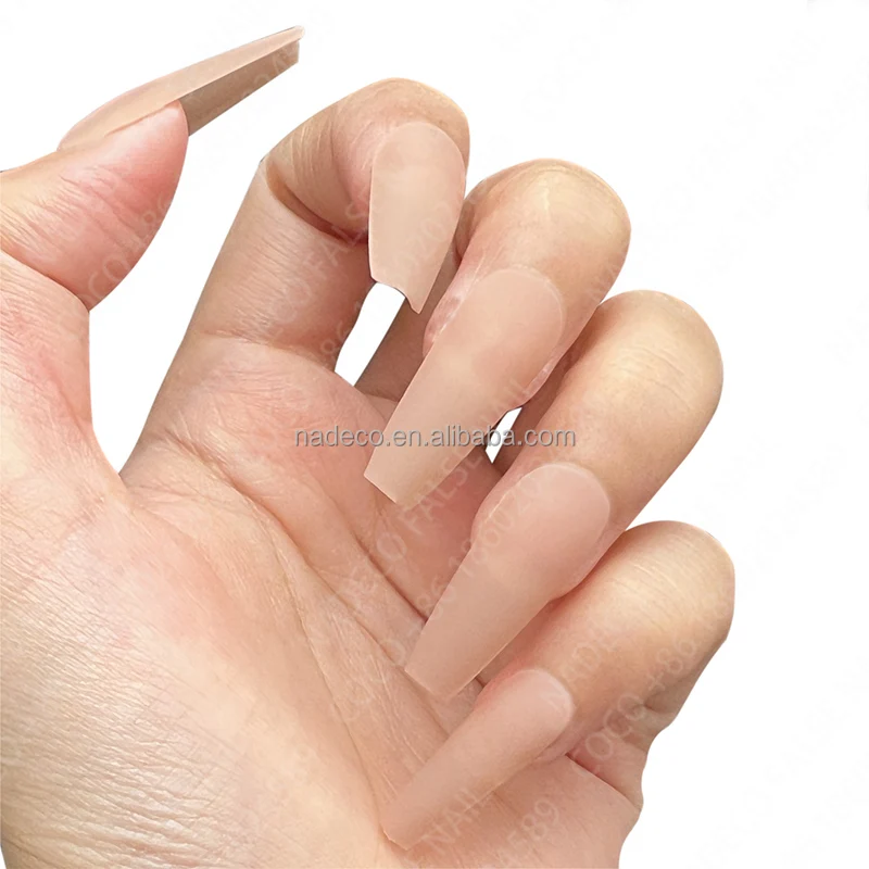 NADECO False nail system Full coverage capsule gel x colored Fake nail tips suppliers gel x beach nails