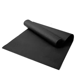 Гимнастический нескользящий черный Коврик для йоги из ПВХ высокой плотности