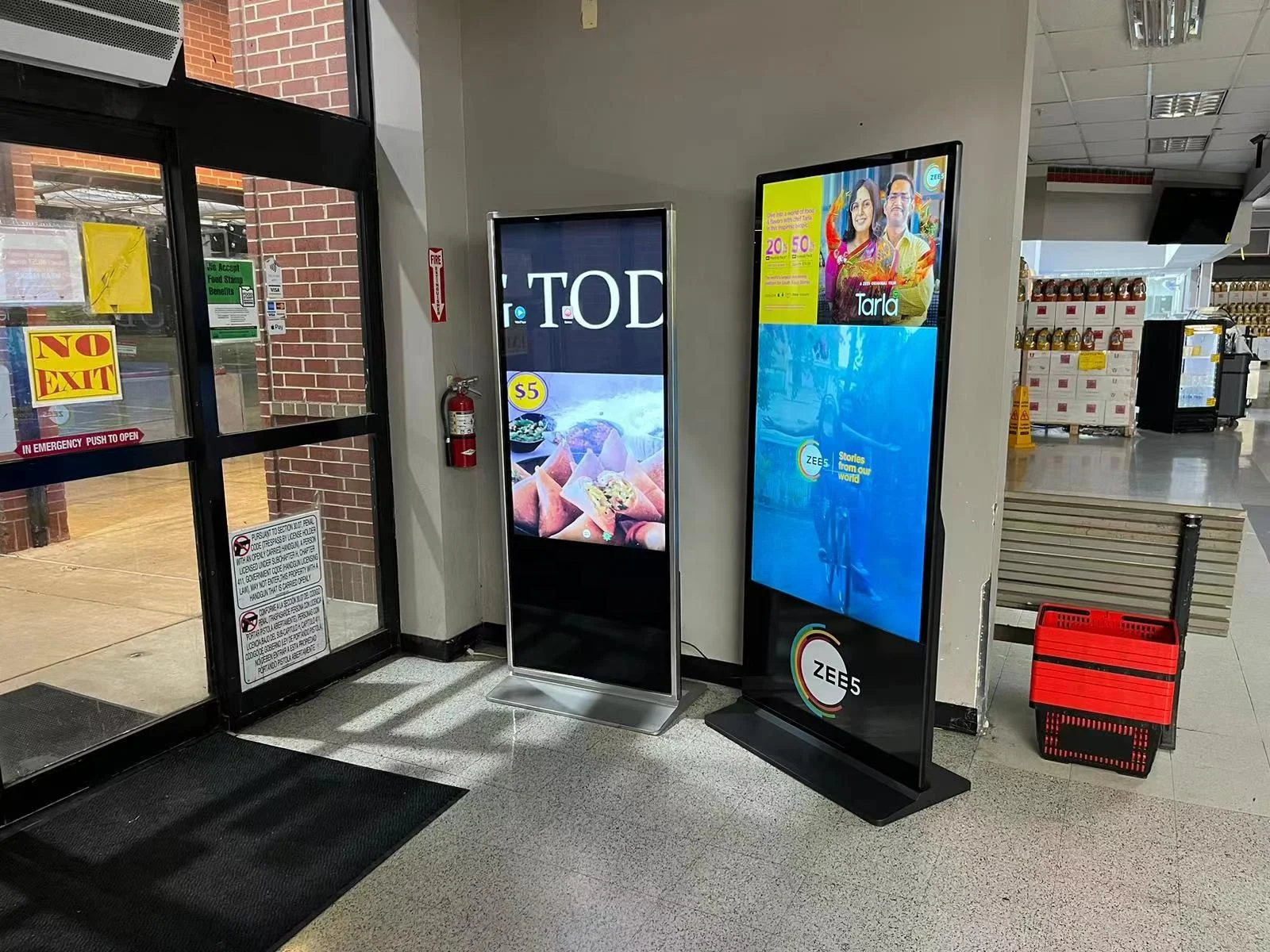 43 55 65 inch floor standing indoor lcd advertising playing totem digital signage HD advertisement kiosk 4K touch display screen