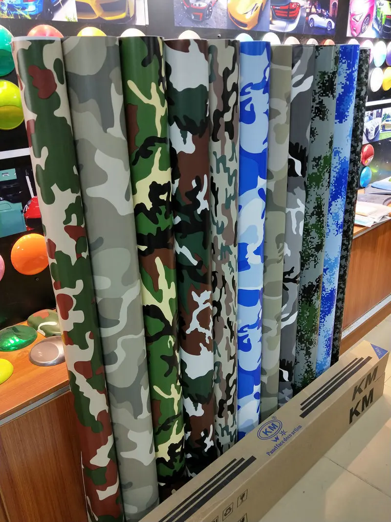 SHANLEY Forest Camouflage film Auto packaging vinyl waterproof self-adhesive PVC desert camouflage car sticker