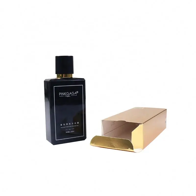 Perfume Packaging cardboard Box Luxury Square Glass Bottles Metal Tag Thinner And Packages 2Ml Sample Card Outer 50Ml Bottle