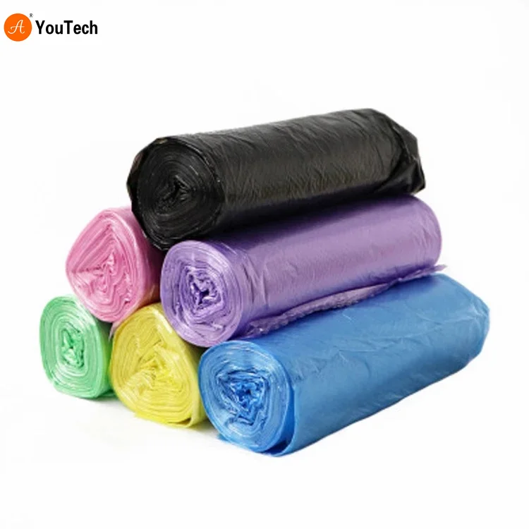 5 Rolls 1 pack 100Pcs Household Disposable Trash Pouch Kitchen Storage Garbage Bags Cleaning Waste Bag Plastic Bag