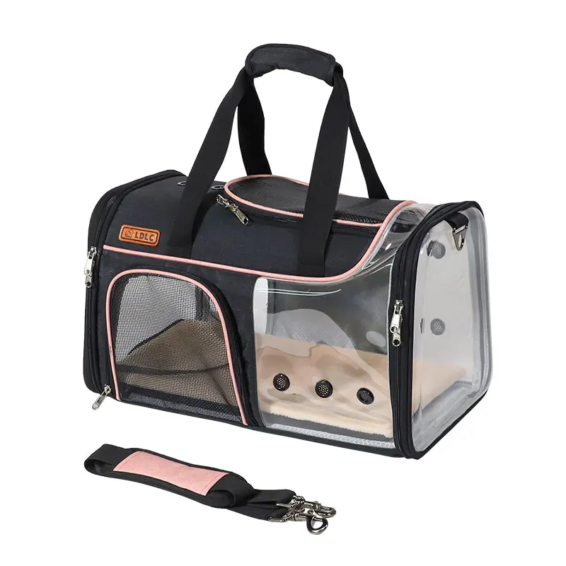 Воздухопроницаемая прозрачная сумка-тоут для домашних животных большого объема, одобренная авиакомпанией