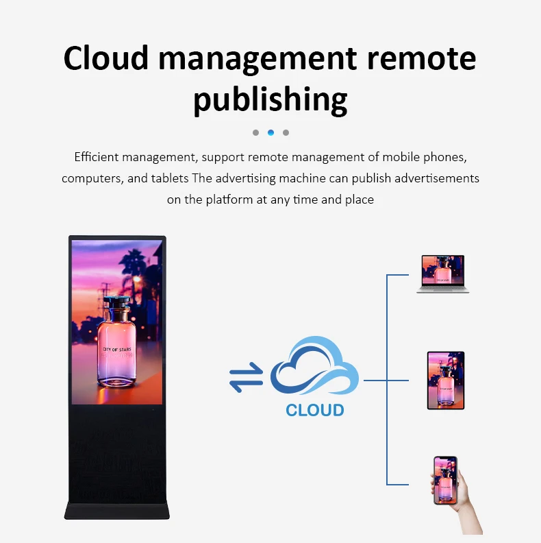 32 43 50 55 65 75 86 98 inch 4K floor standing digital signage advertising display lcd signages and displays touch screen totem