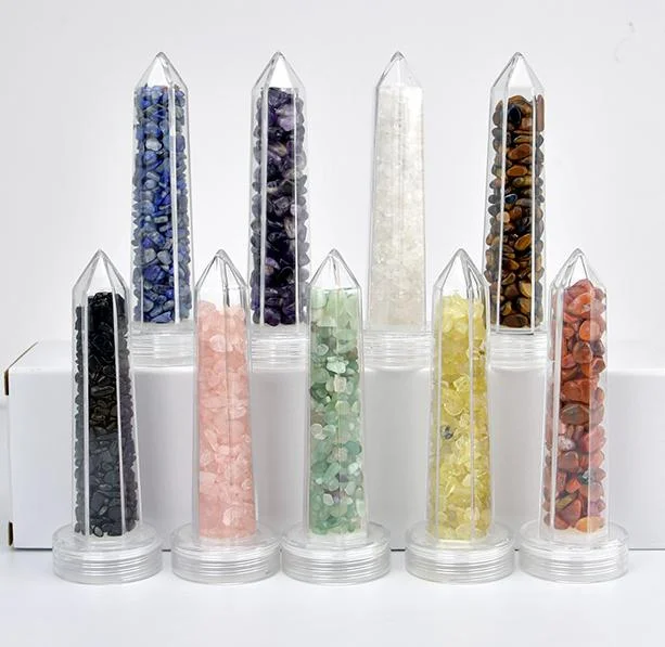healing gravel crystal chips quartz bottle gemstone infuse crystal water bottle glass bottle manufacturer