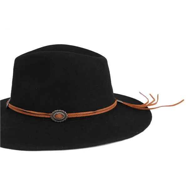 100%wool black fedora
