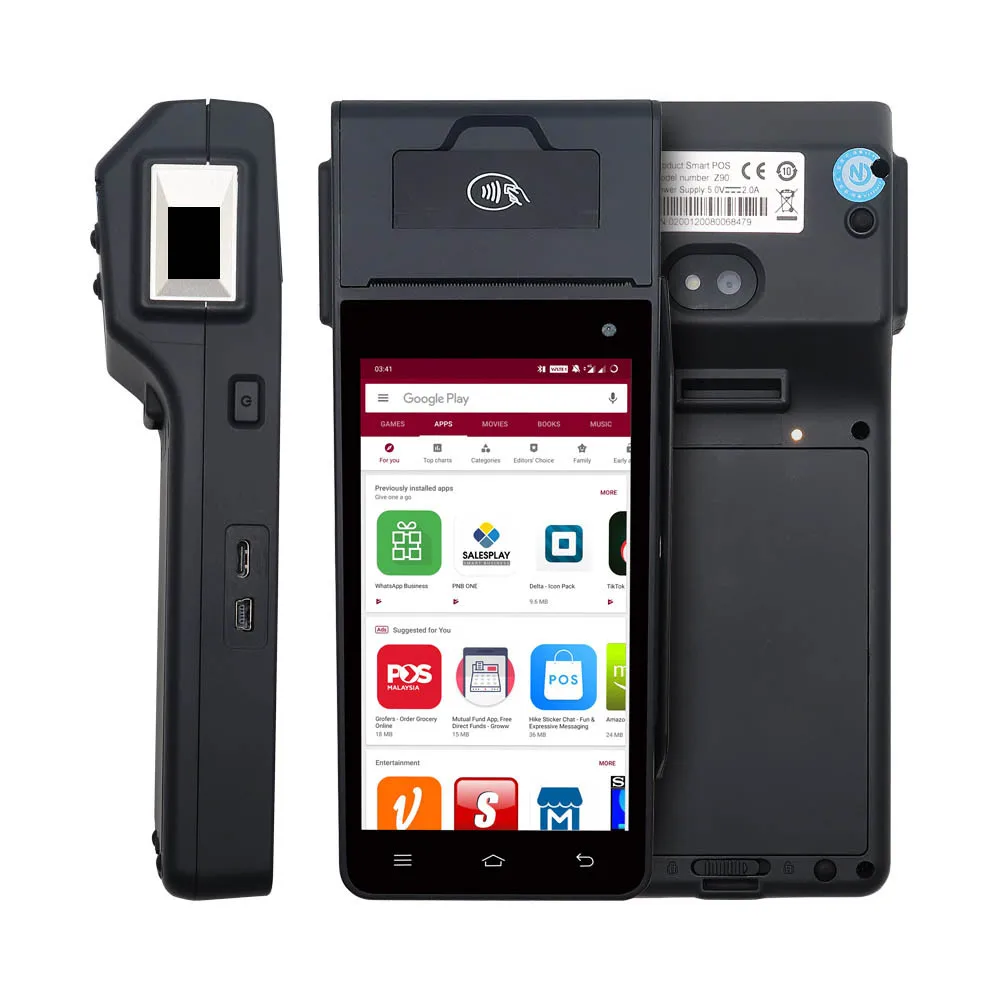 4G android сенсорный экран портативный термопринтер edc mini smart pos машина терминал POS