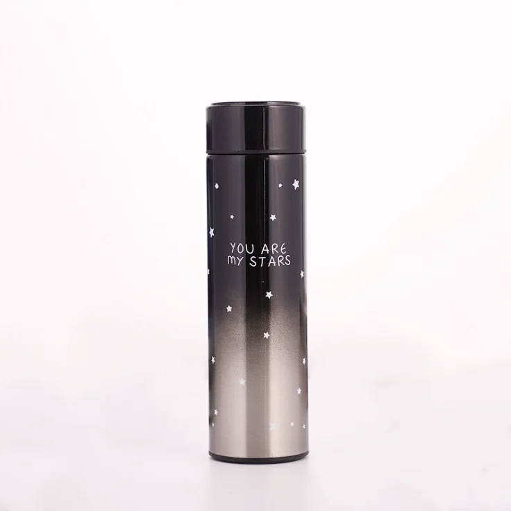 2021 hot sale vacuum cup LDE with touch screen cover temperature display smart 304 stainless steel water bottle