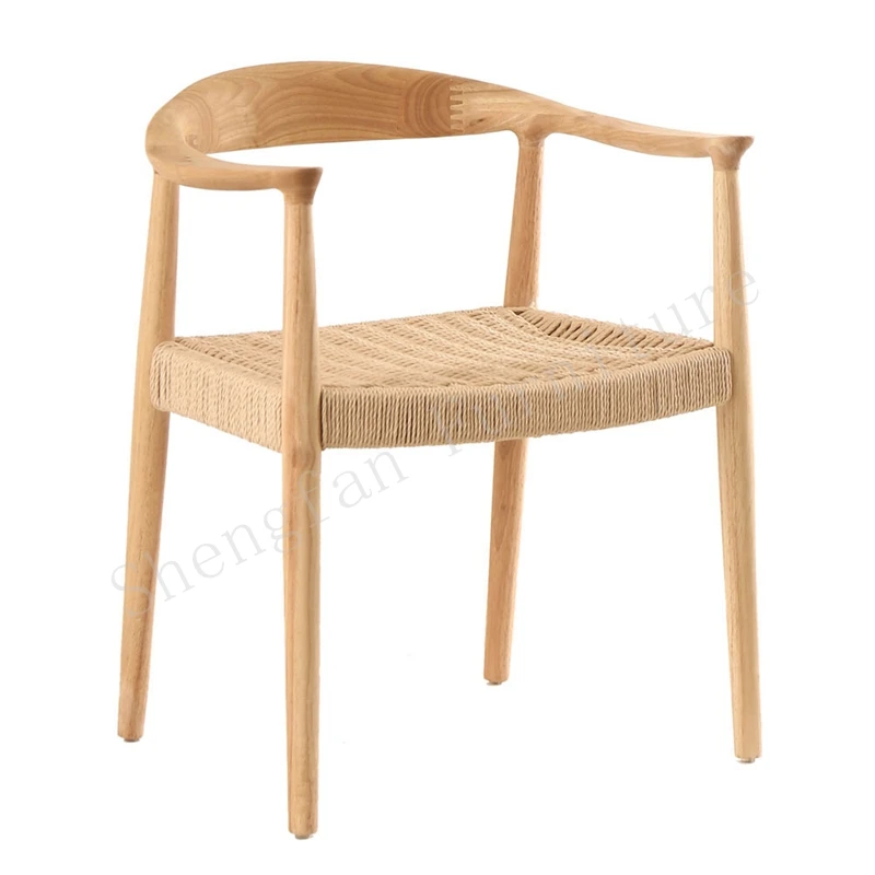 America 2024 New Design Danish-Style Raw Wood Color Dining Room The Round Kennedy Chair Wooden Restaurant Chairs Dining Chairs