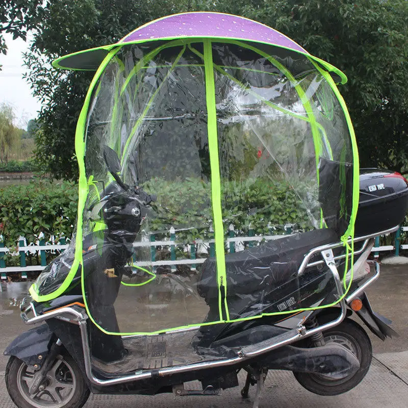 TX1005 Full Covered Electric Bike Umbrella Outdoor Windproof Sunshade Cover Adults Modern Motorcycles Scooters Rain Wholesale